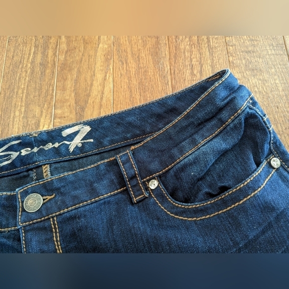 Seven luxe jeans from Lane Bryant, plus sz22, flare, crystal embellishments. - Picture 9 of 14